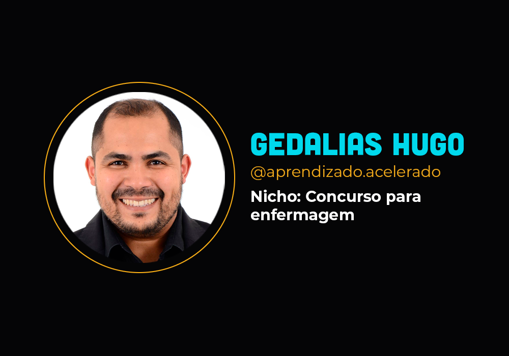 Ele fez R$ 1.5 milhão no digital no nicho de concurso- Gedalias Hugo