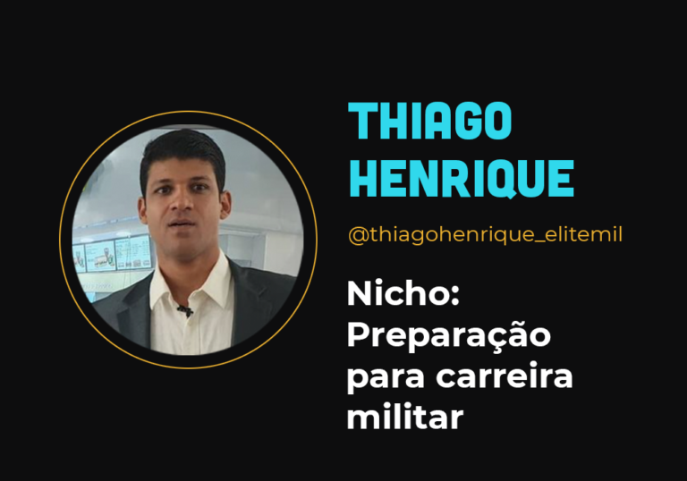Ele faturou R$ 100 mil em 3 dias no nicho de concursos militares – Thiago Henrique