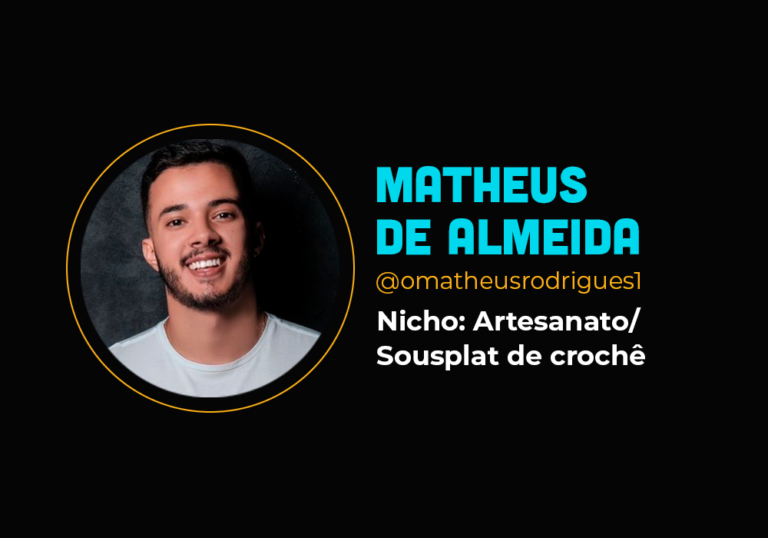 Ele faturou mais de R$ 140 mil ensinando crochê – Matheus Almeida