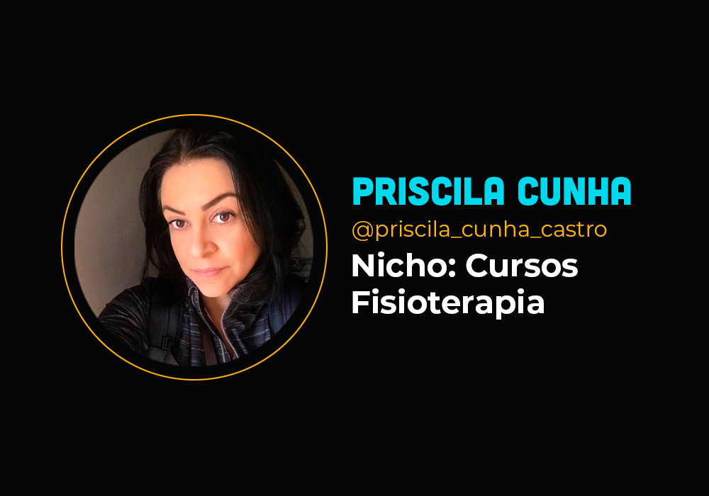 Os cursos online dela ajudam fisioterapeutas até fora do Brasil -Priscila Cunha Castro
