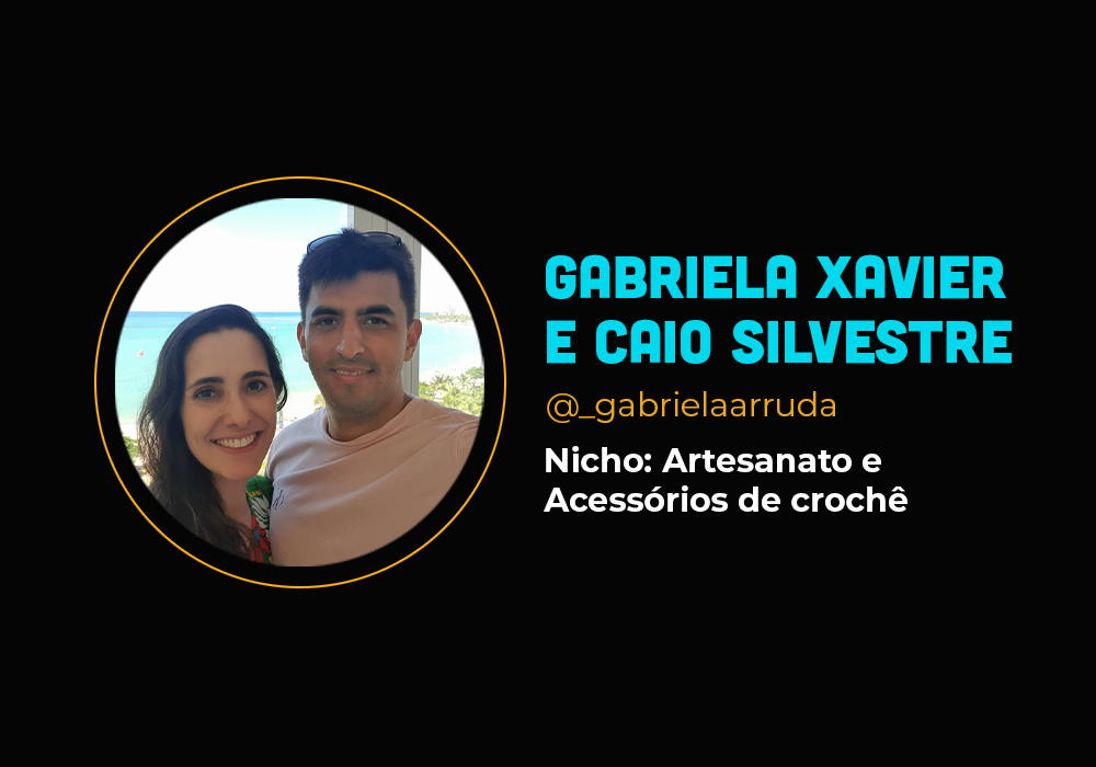 O casal que fez 6em7 com acessórios de crochê – Gabriela e Caio